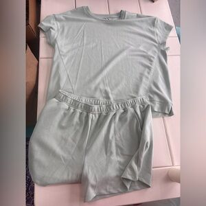 Live Well Short Sweat Set Mint Green